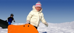Girl with sled